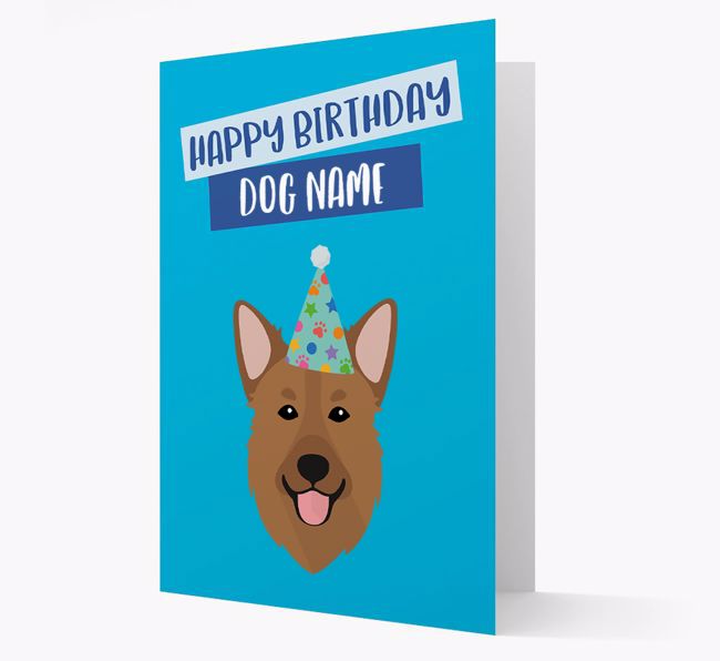 Personalised 'Happy Birthday {dogsName}' Card with {breedCommonName} Icon